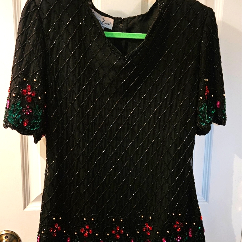 Laurence Kazar vintage beaded top size Large. New with tags attached.